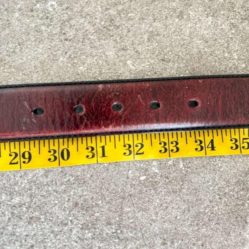 Silver Creek Classics Black Cherry Leather Belt Men’s 32
